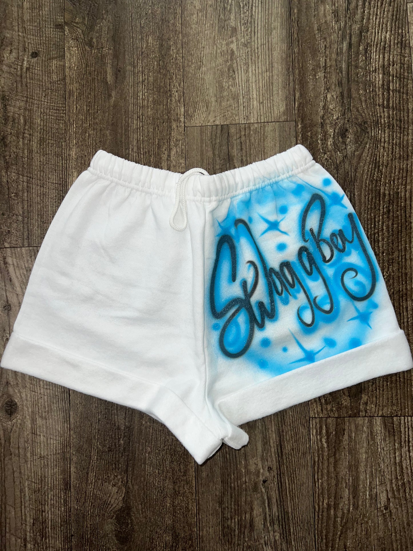 AIRBRUSH WHITE SHORTS